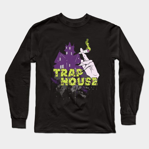 TrapHouse Zombie Long Sleeve T-Shirt by shanin666